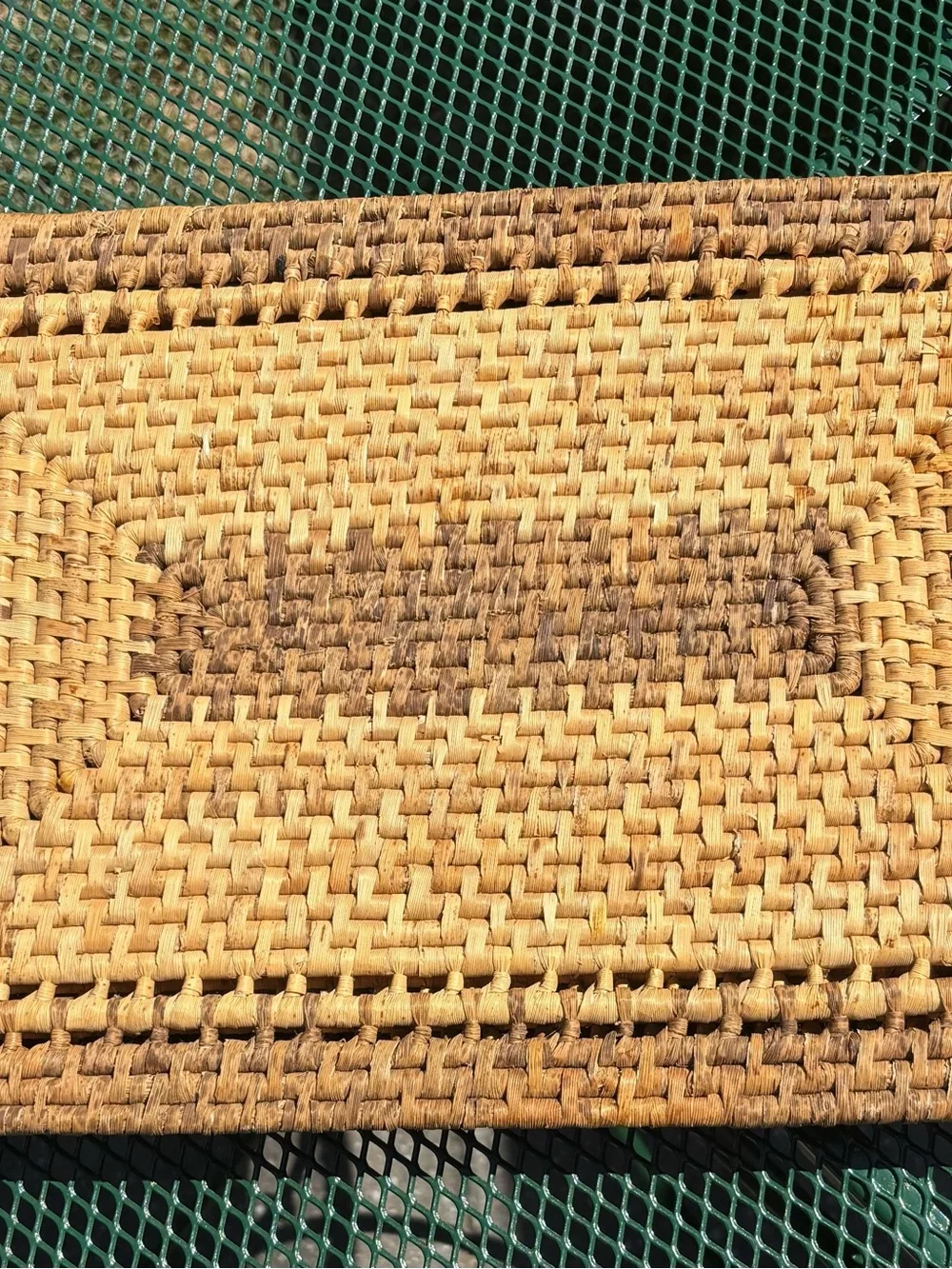 Woven Natural and Brown Rectangular Placemats - Set of 4